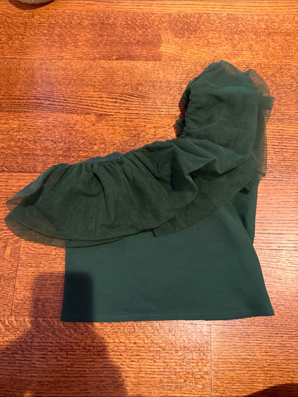Green one shoulder top